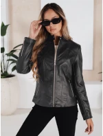 Dámská kožená bunda černá FashionStreet TY5202