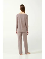 Vamp - Žebrované bambusové pyžamo s manžetovými rukávy 21175 - Vamp Vamp - Žebrované bambusové pyžamo s manžetovými rukávy 21175 - Vamp
