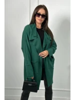 Dámská peleríny s kapsami 9587 Tmavě zelená - Kesi