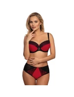 Dámská podprsenka VB-446 Tmavě červená s černou - Vena