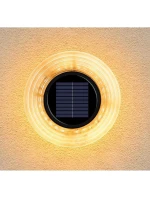 SOLÁRNÍ DISKOVÉ SVĚTLO 28 LED PRO MONTÁŽ NA ZEM NEBO NA STĚNU