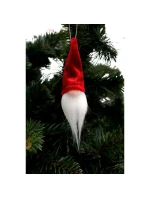 DEKORATIVNÍ PŘÍVĚSEK SANTA CLAUS 11CM ČERVENÝ