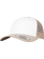 Flexfit 6606CF 6 panelová Trucker kšiltovka 55.06CF khaki/white/khaki Flexfit 6606CF 6 panelová Trucker kšiltovka 55.06CF khaki/white/khaki