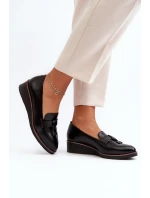 Dámské polobotky na klíně s ozdobou Černé Miliret