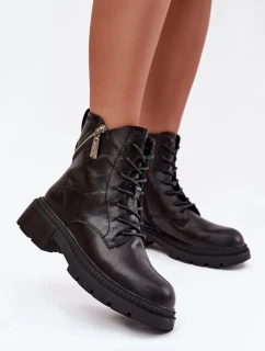 Kožené workery dámské zateplené Big Star SS274452 Černé