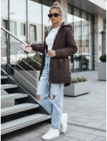 Dámská bunda parka s odepínací kapucí hnědá FashionStreet TY5392