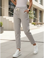 Dámské šedé tepláky s vysokým pasem FashionStreet UY2972