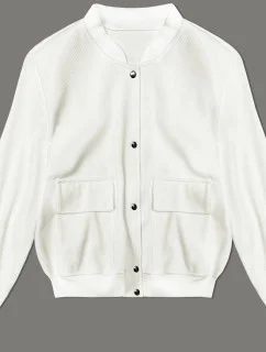 Vlněná bunda typu "bomber" v barvě ecru (15687)