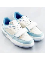 Světle modro-bílé dámské dvoubaravné tenisky "adidasky" (AD-585)