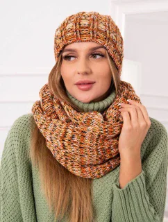 Dámský fleecový set 4 Seasons K263 camel+red