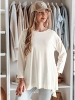 Dámská máslová halenka oversize s přívěskem COMFILA ecru FashionStreet RY2787