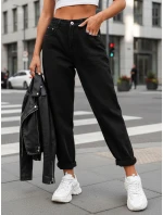 Dámské džíny mom fit s vysokým pasem černé FashionStreet UY2903