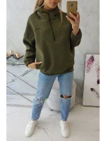 Khaki mikina s kapucí Khaki mikina s kapucí