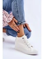 Vysoké tenisky na skrytém klínu Big Star LL274035 Bílé