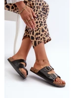 Dámské žabky s přezkami černé Fronila