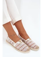 Dámské Krajkové Espadrilky S Síťkou Bílé Faylira