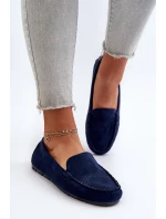 Dámské modré semišové mokasíny Ranica
