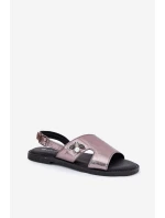 Dámské Ploché Sandály S Dekorativním Detalem Stříbrné Vinceza 17378 Dámské Ploché Sandály S Dekorativním Detalem Stříbrné Vinceza 17378