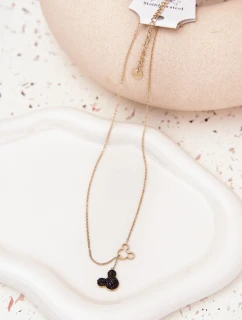 Nerezový řetízek Myška Mickey Zlatý