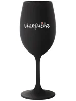 VÍNOPIČKA - čierny pohár na víno 350 ml