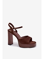 Sandály na podpatku model 226119 Step in style Sandály na podpatku model 226119 Step in style