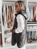 Dámská přechodná prošívaná vesta GLITTI černá FashionStreet TY4804 Dámská přechodná prošívaná vesta GLITTI černá FashionStreet TY4804