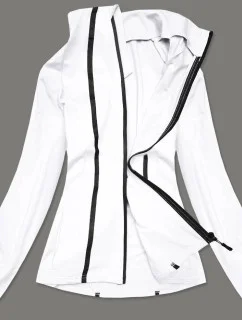 Bílá dámská mikina s nízkým stojáčkem (HH020-45)