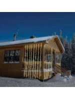 VÁNOČNÍ STROMEK SVĚTLA VODOPÁD VENKOVNÍ SVĚTLO OPONA 320 VEDL TEPLÁ BÍLÁ 5 RYCHLOSTÍ