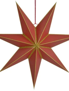 FSC závěsný papír DECORATIVE STAR 18x60CM RED 7 odstínů MICA