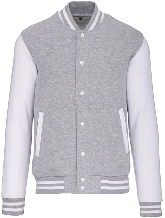Kariban K 497 Unisex college bunda "Teddy" 20.K497 oxford grey/white Kariban K 497 Unisex college bunda "Teddy" 20.K497 oxford grey/white