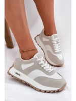 Semišové tenisky na platformě dámské Big Star RR274896 HI-POLY SYSTEM bílo-šedé Semišové tenisky na platformě dámské Big Star RR274896 HI-POLY SYSTEM bílo-šedé