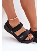 Dámské sportovní sandály na platformě Big Star – černé