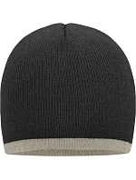 Daiber MB 7584 Pletená čepice s kontrastním lemem 03.7584 grey melange/light grey melange Daiber MB 7584 Pletená čepice s kontrastním lemem 03.7584 grey melange/light grey melange