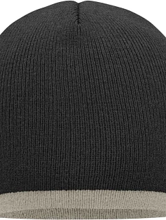 Daiber MB 7584 Pletená čepice s kontrastním lemem 03.7584 grey melange/light grey melange