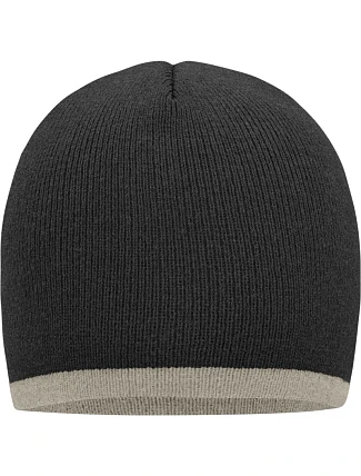 Daiber MB 7584 Pletená čepice s kontrastním lemem 03.7584 grey melange/light grey melange Daiber MB 7584 Pletená čepice s kontrastním lemem 03.7584 grey melange/light grey melange