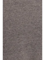 M818 Pletené šaty s kapkou na ramenou - šedý melír