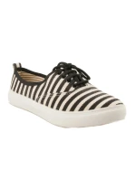 Černé pruhované dámské tenisky