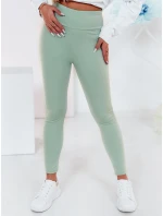 Dámské legíny s vysokým pasem SOFLEGG světle zelená FashionStreet UY2509