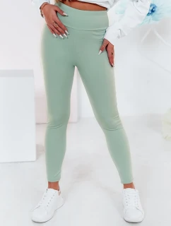 Dámské legíny s vysokým pasem SOFLEGG světle zelená FashionStreet UY2509