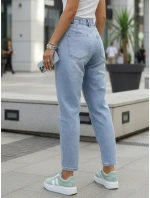 Dámské džíny mom fit s vysokým pasem modré FashionStreet UY2895