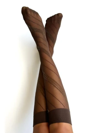 Veneziana Spiga Lurex 15 den podkolenky