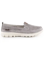 Dámská kožená prolamovaná obuv šedá eVento 9802