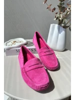 Dámské semišové mokasíny růžové Lenvie