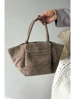 Dámská kožená semišová kabelka Orselle – béžová