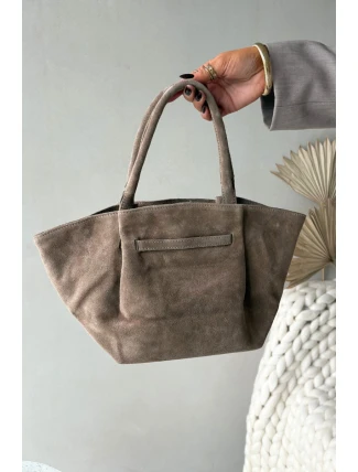 Dámská kožená semišová kabelka Orselle – béžová