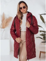 Dámská zimní bunda SNOWVIBE bordó prošívaná FashionStreet TY4996