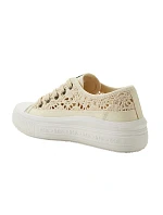 Lee Cooper dámské sportovní boty beige platform lace-up dámské