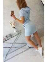 Šaty s kapucí modré