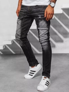 Pánské černé džínové kalhoty FashionStreet UX3950