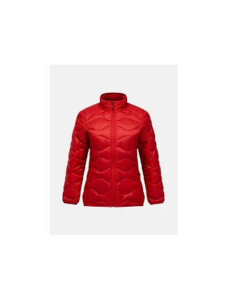 Dámská péřová bunda PEAK PERFORMANCE W Helium Down Jacket, červená barva Dámská péřová bunda PEAK PERFORMANCE W Helium Down Jacket, červená barva
